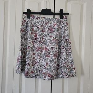 Reitmans Multicolor Floral Mini Skirt SZ 0 Petite